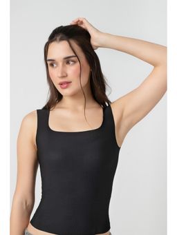 bodyline - Black Textured Regular Camisole