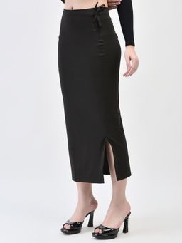 Brauch - Black Solid Regular Saree Shapewear