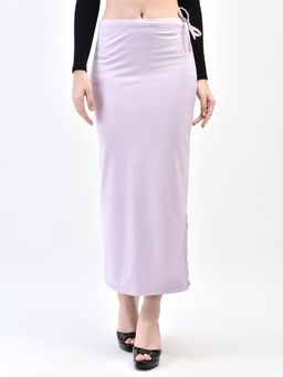 Brauch - Lavender Solid Regular Saree Shapewear