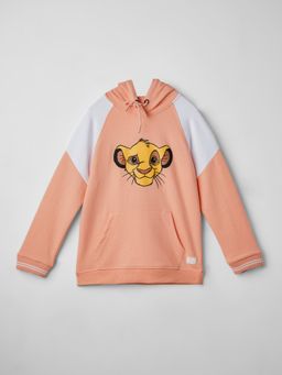 The Souled Store - Lion King - Simba Printed Cotton Girls Hoodie