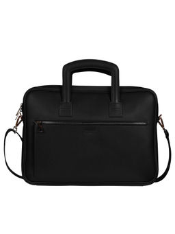 The House Of Ganges - Black Knox 15 Inch Vegan Leather Laptop Bag