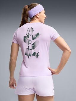 Puma - X Hyrox Women's Printed Purple T-Shirt