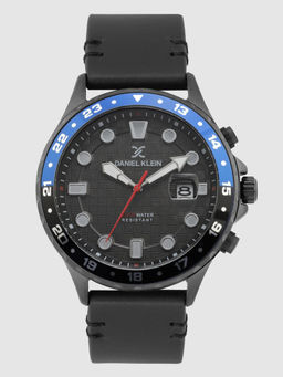 Daniel Klein - Black Round Analog Watch For Men - DK.1.12349 - 5