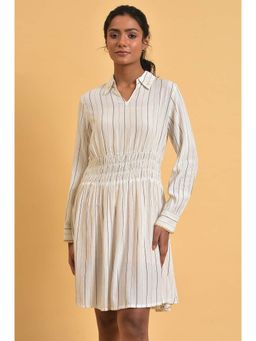 W - Stripes Dress White