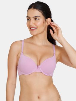 Zivame - Beautiful Basics Push-up Wired Medium Coverage Bra - Violet Tulle