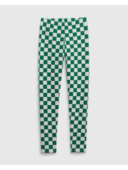 GAP - Unisex Green Cotton Checks Leggings