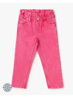 GAP - Girls Pink Cotton Solid Jeans