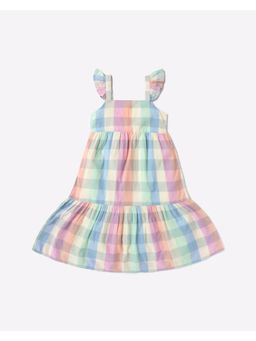 GAP - Girls Multi-Color Cotton Checks Dress