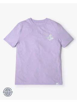 GAP - Unisex Purple Cotton Printed T-shirt