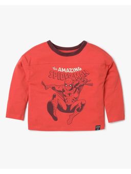 GAP - Boys Red Cotton Printed T-shirt