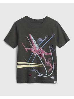 GAP - Boys Charcoal Cotton Printed T-shirt