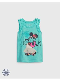 GAP - Girls Blue Cotton Printed T-shirt