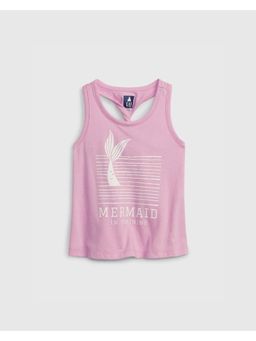 GAP - Girls Pink Cotton Printed T-shirt