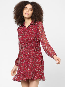 ONLY - Women Casual Maroon Dress