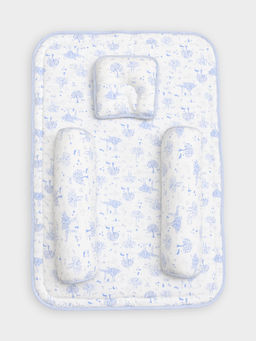 Mi Arcus - Cotton Printed Mattress, Head Pillow, Bolsters Set for Girls