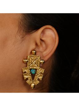 ARVINO - Blue Sheild Earrings