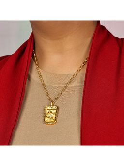 ARVINO - Gold Ayodhya Locket Pendant Chain