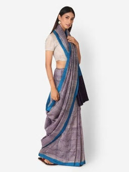 Fabindia - Silk Tussar Block Print Sari