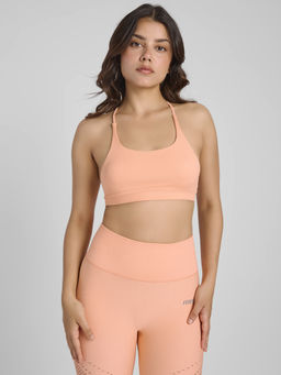 FEIER - Peach Aura Strappy Sports Bra