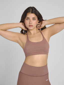FEIER - Brown Aura Strappy Sports Bra