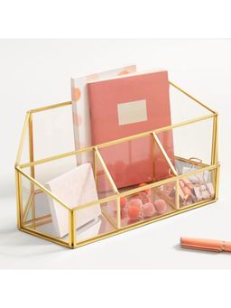 Hollyhock - Skyline Desk Accessories: Glass Desk Organizer