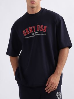 GANT - Round Neck Half Sleeves Cotton T-Shirt