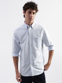 GANT - Striped Button-Down Collar Pure Cotton Casual Shirt