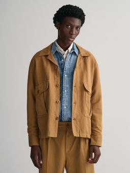 GANT - Longline Linen Cotton Tailored Shacket