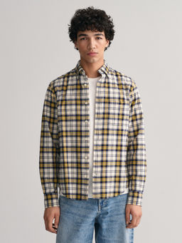 GANT - Checked Spread Collar Pure Cotton Casual Shirt