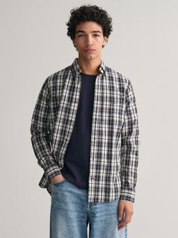GANT - Tartan Checks Opaque Checked Cotton Casual Shirt