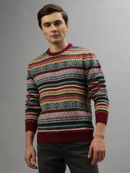 GANT - Ethnic Motifs Printed Woollen Pullover Sweater