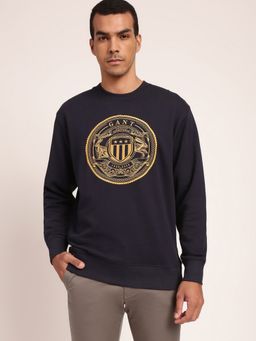GANT - Men Navy Blue Printed Sweatshirt