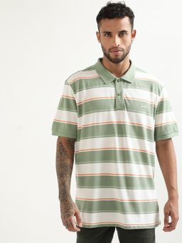 GANT - Multi Stripe Polo Collar Pure Cotton T-Shirt