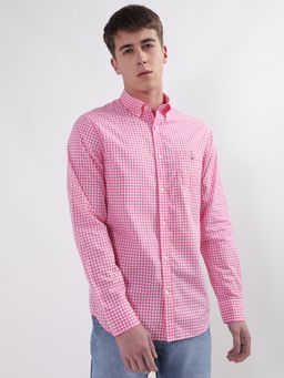 GANT - Classic Broadcloth Gingham Checks Button Down Collar Cotton Casual Shirt