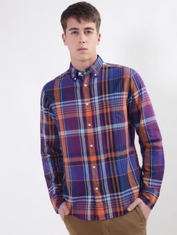 GANT - Classic Tartan Checks Opaque Button Down Collar Cotton Casual Shirt