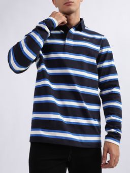 GANT - Striped Polo Collar Pure Cotton T-Shirt