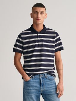 GANT - Striped Polo Collar Short Sleeves T-Shirt