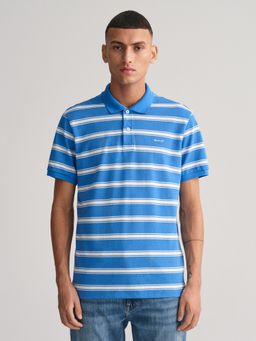 GANT - Striped Polo Collar Short Sleeves T-Shirt