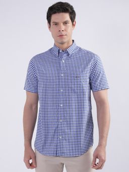GANT - Button-Down Collar Micro Checks Cotton Casual Shirt