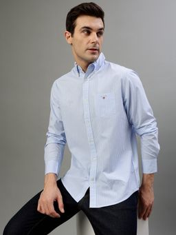 GANT - Vertical Striped Button-Down Collar Casual Pure Cotton Shirt