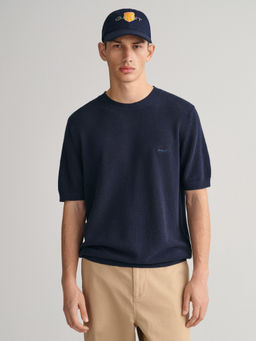 GANT - Round Neck Short Sleeves Pullover Sweater