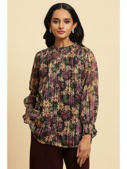 W - Black Floral Shirt