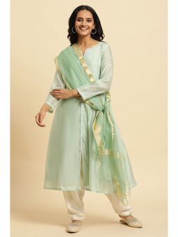 W - Green Solid Dupatta