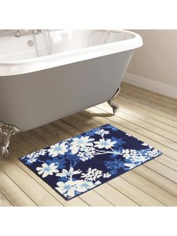 OBSESSIONS - Super Absorbent Anti-Skid Polyester Bath Mat Blue