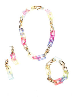 Odette - Women Multicolour Metal Necklace Set