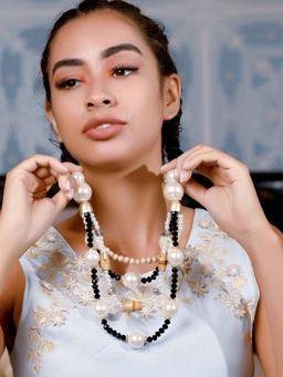 Odette - Women Multicolour Metal Beaded Necklace