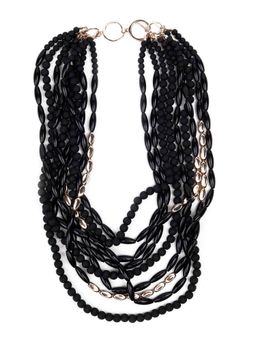 Odette - Women Black Metal Matte Necklace