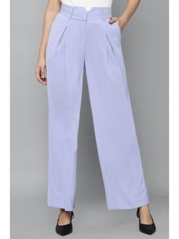 Allen Solly - Women Blue Regular Fit Solid Casual Trousers