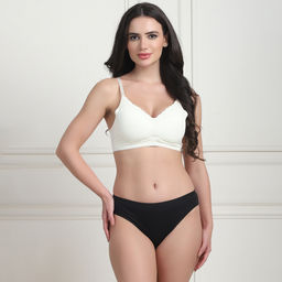 PrettyCat - Lightly Padded Solid Bralette Bra Panty Set of 2