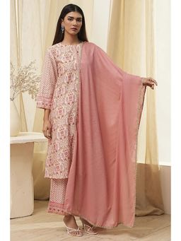 Biba - Pink Solid Dupatta